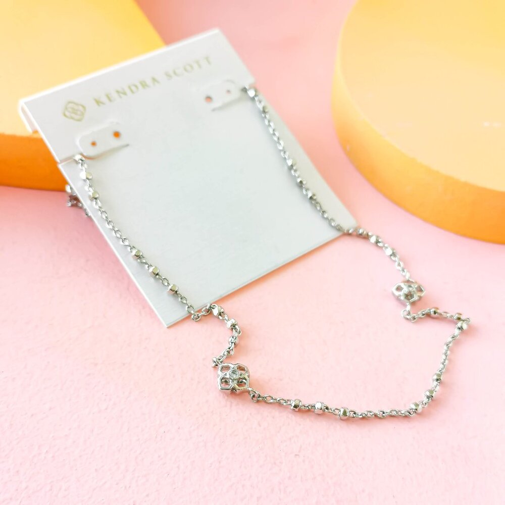 Kendra Scott - Rue Silver Long Strand Necklace - NEW